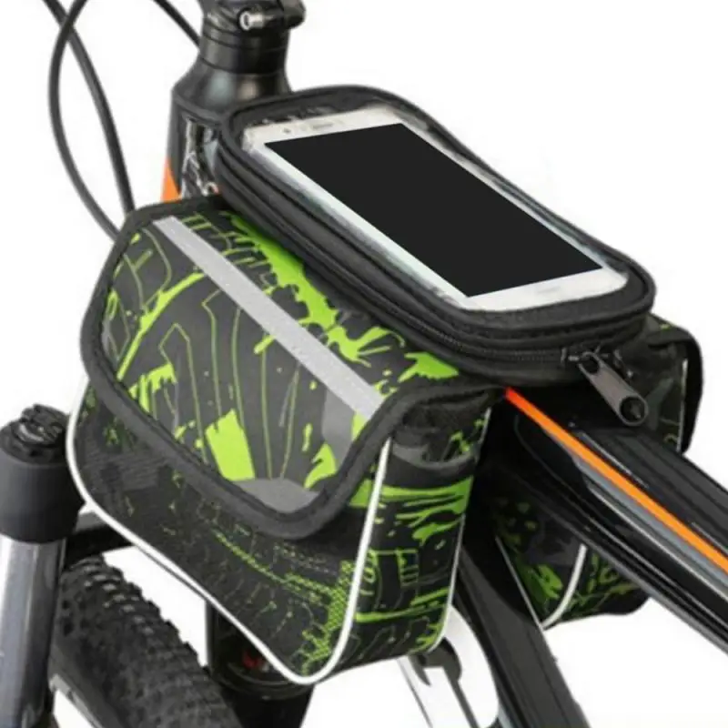 

Waterproof Bike Bag Saddle Bag Tube On The Frame Bag Pouch Touch Screen Phone Holder MTB Bicycle Bags Cycling Bike Accessories