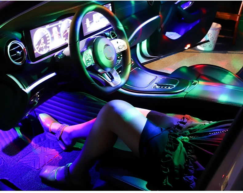 Car Interior Accessories LED Flashing Light Magnetic Lamp Disco Party Home Lights Sound Activated Birthday KTV Christmas | Автомобили и