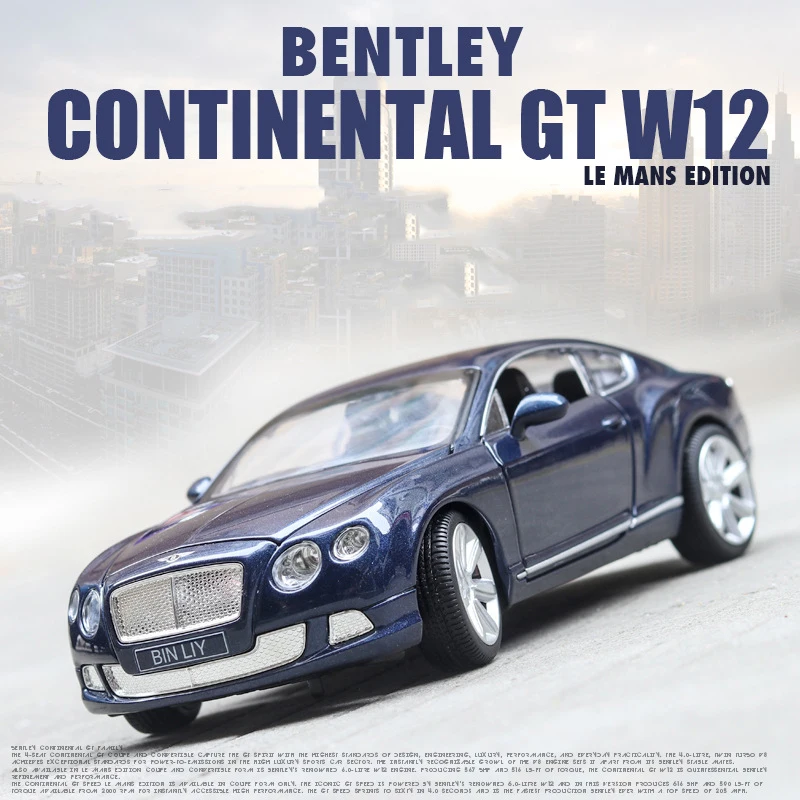 1:32 Высокая Имитация Bentley GT W12 подъемное колесо 4 открытые двери металлический сплав Модель автомобиля игрушки для детей Коллекция Подарки