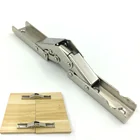 2 шт., складная мебельная петля без сверления с винтами, защита от царапин, для шкафа, холоднокатаной стали