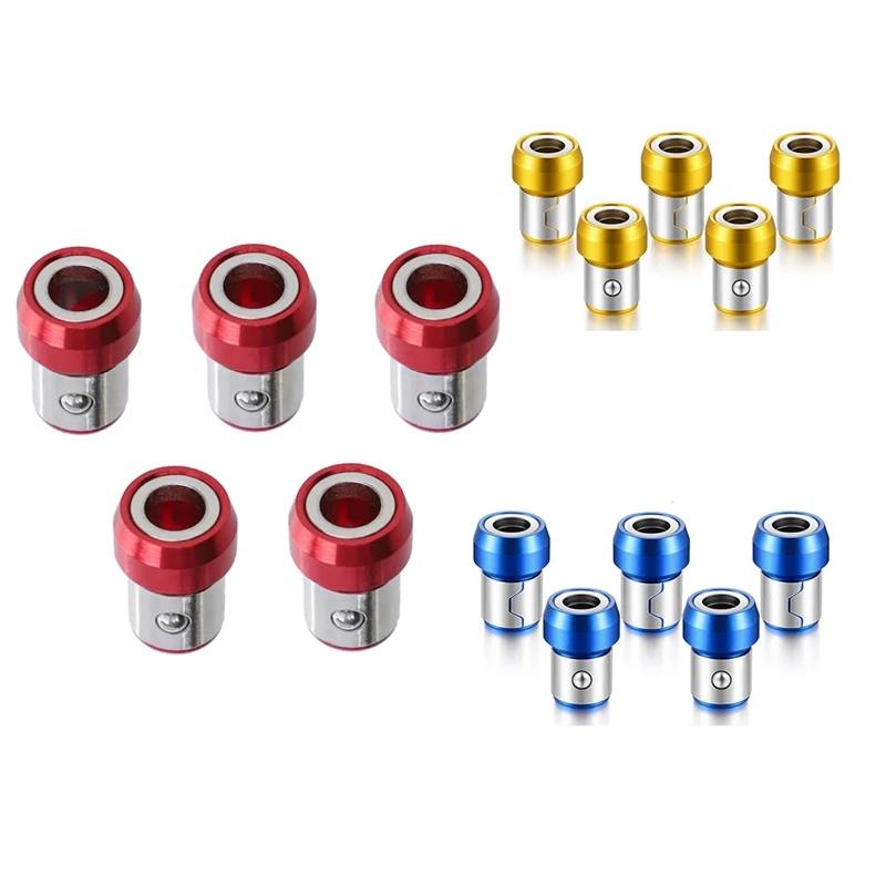

5Pcs Magnetic Screw Ring Bit Magnetizer Ring Magnetic Holders Fit for 1/4 Inch Hex Screwdriver and Power Bits