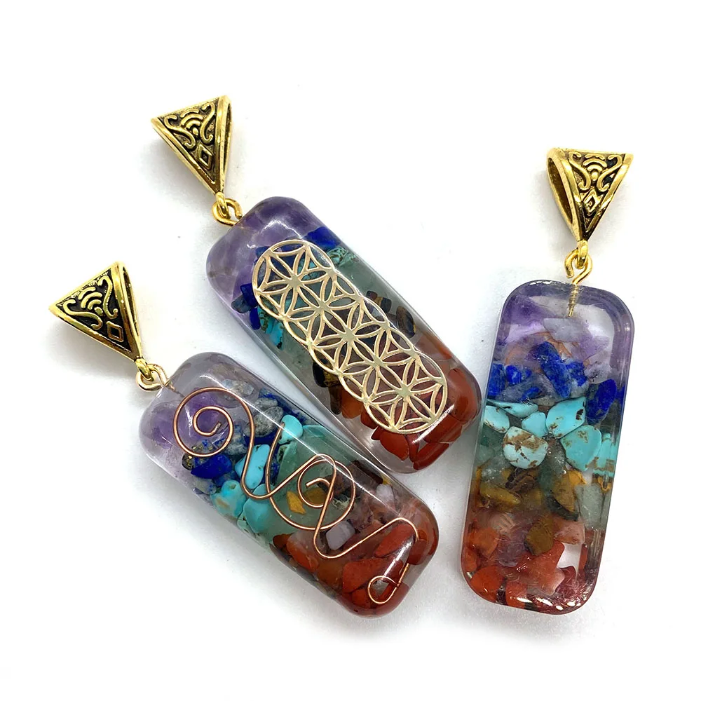 Подвеска из натурального камня в сочетании модные изысканные ювелирные изделия