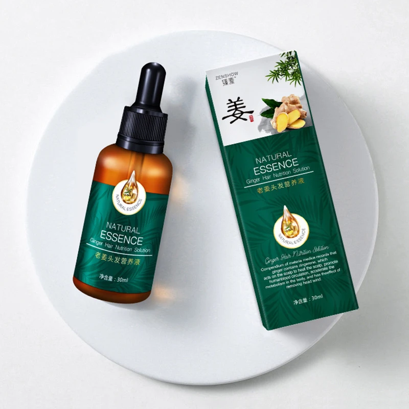 

30ml Ginger Hair Growth Essential Oil Prevent Hair Loss Promote Hair Growth Repair Damage Hair Smooth Nourishing Hair Care TSLM1