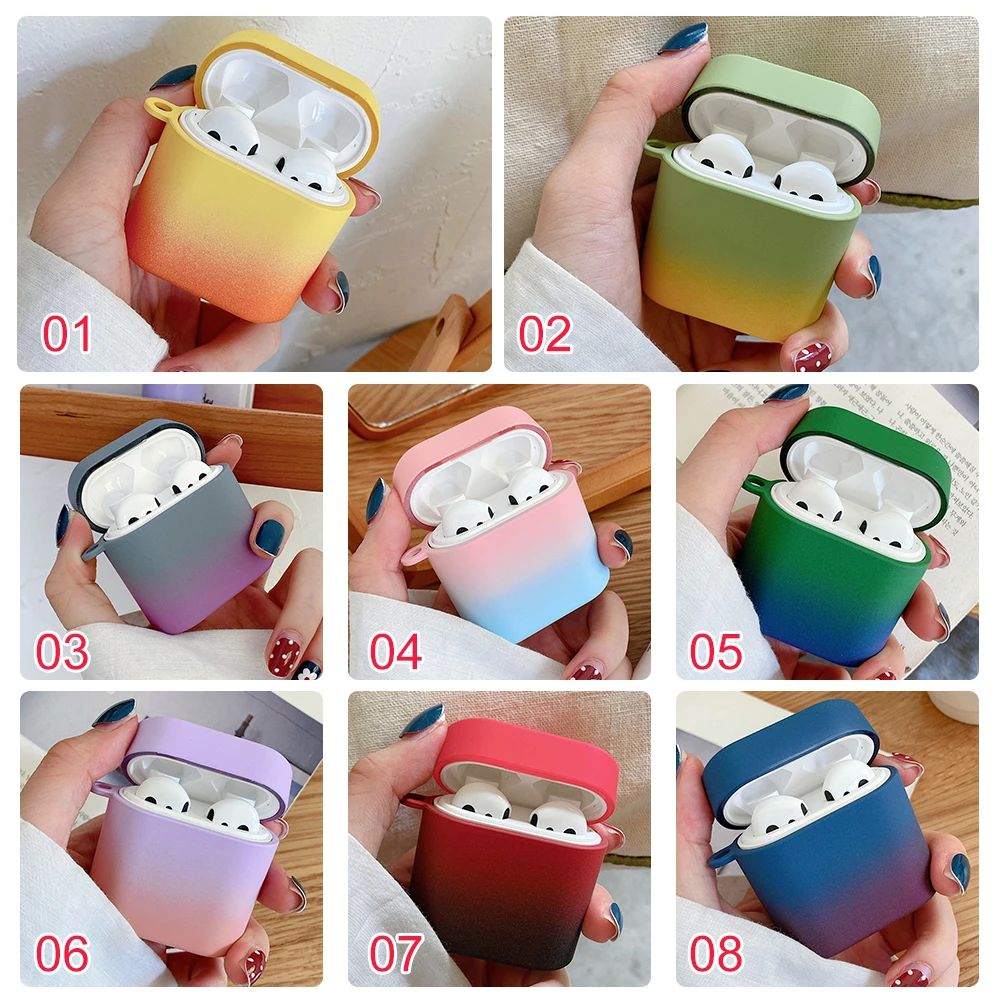 

Earphone Case For Xiaomi Air 2 2S Color Gradient Matte Headset Covers For Xiaomi Air 2s Wireless Earphone 2/Air 2 Headphone Capa