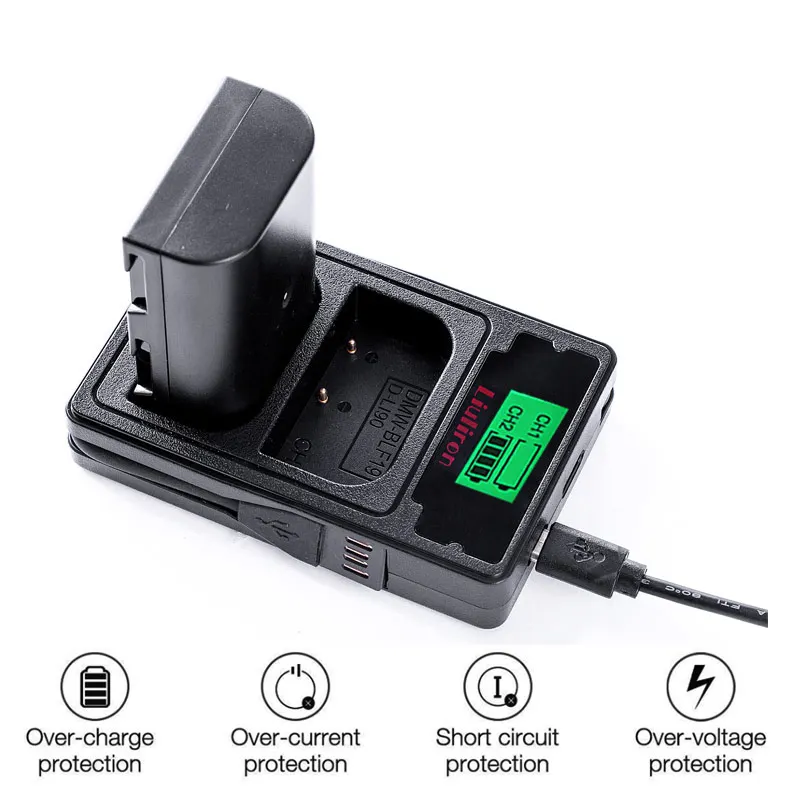DMW BLF19 BLF19PP BLF19E аккумулятор + ЖК дисплей двойное зарядное устройство для Panasonic Lumix GH3