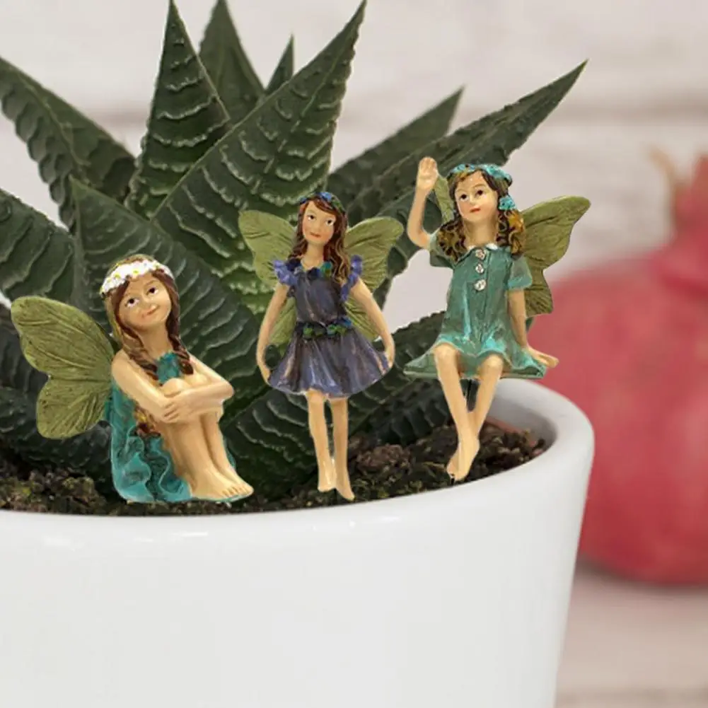 

6Pcs Miniature Fairies Figurines Accessories Outdoor Deco Mini Fairies Garden Outdoor Ornaments Decor Statue Accessories