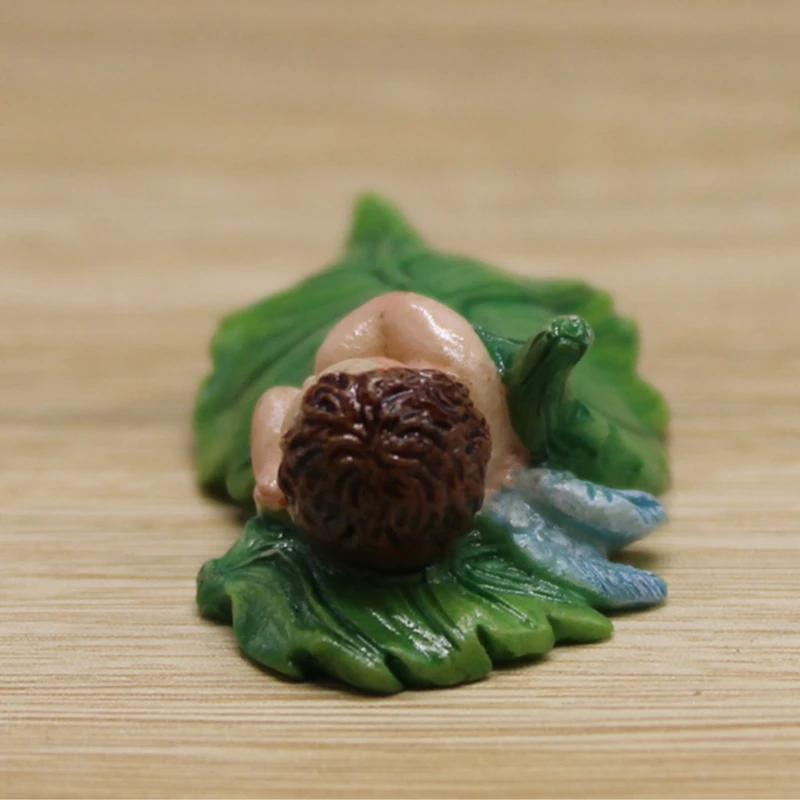 

LXAF Cute Baby Miniature Resin Micro Landscape Ornaments Fairy Garden Accessories Cottage Craft Figurines