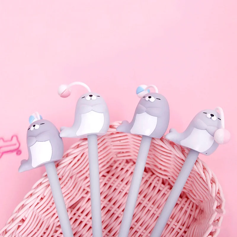 Гелевая ручка Kawaii с милым рисунком черные чернила для ручек нейтральные ручки