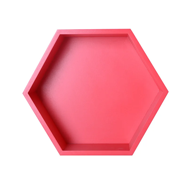 

Nordic Style Wooden Decor Wall Hexagonal Storage Rack Wall Mount Shelf Holder Decoration Book Flower Display Crafts Shelves