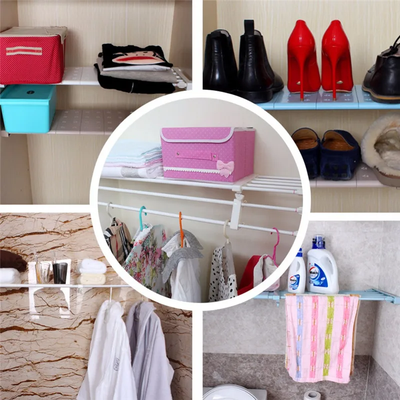Регулируемый шкаф для одежды ванная кухонный Органайзер хранилище стойка