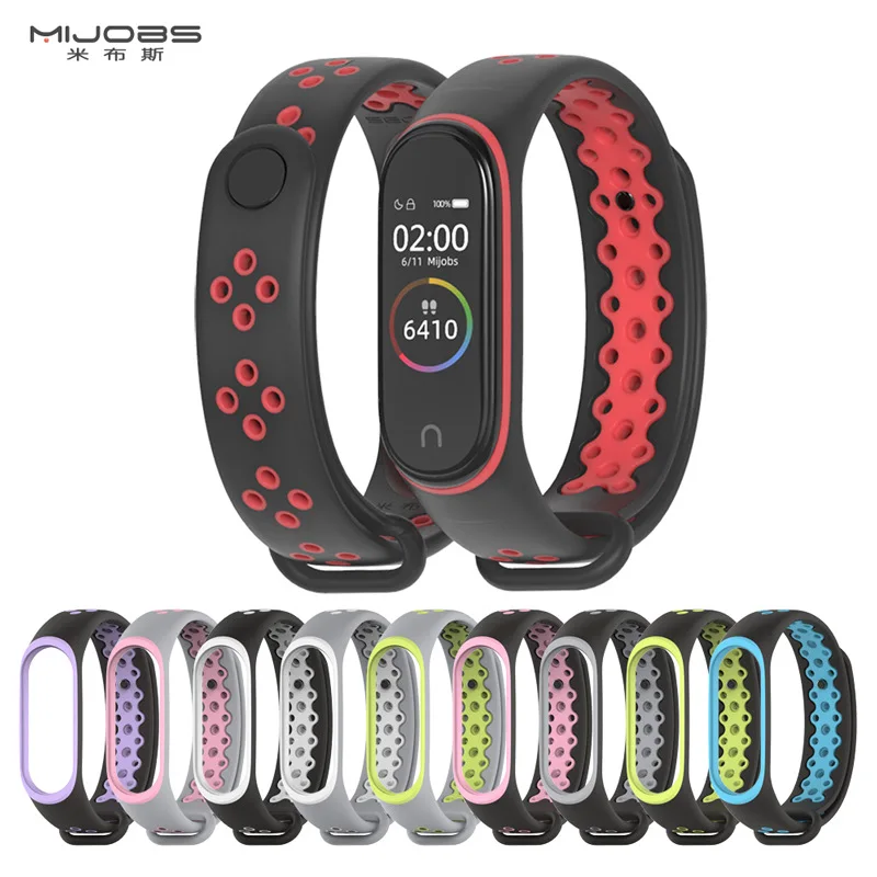 Браслет для xiaomi mi Band 3 4 ремешок спортивных часов Силиконовый Для band браслет |