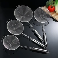 long handle stainless steel oil filter colander hot pot food mesh strainers skimmer cooking utensils kitchen accessories