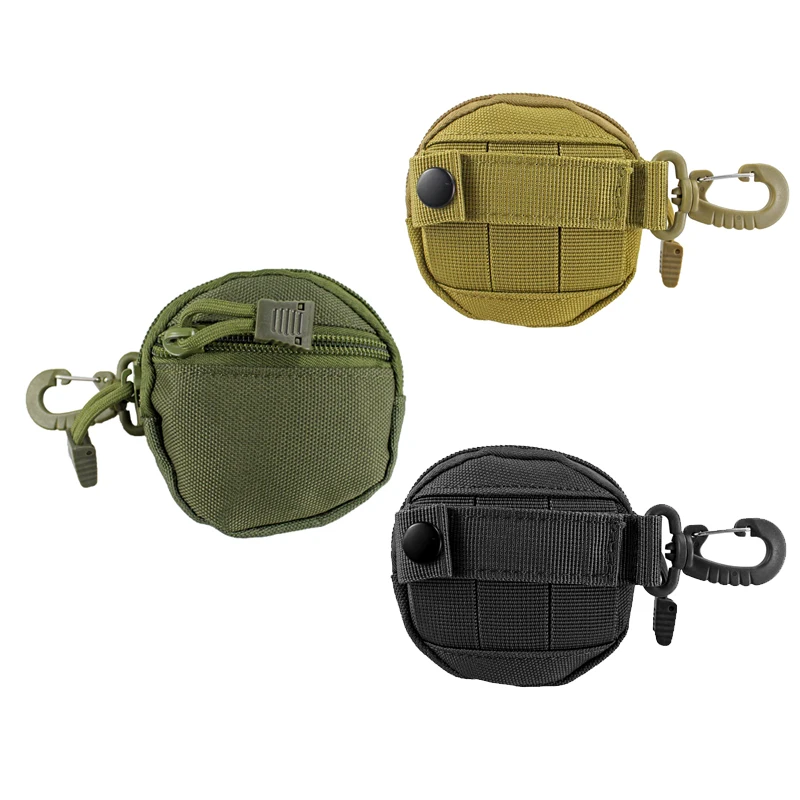 Тактическая Сумка EDC круглая мини сумка для монет ключей органайзер Molle подвесная
