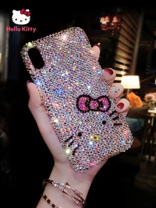 Hello Kittyr High Quality Full Rhinestone Phone Case for iPhone13 13Pro 13Promax 12 12Pro Max 11 Pro X XS MAX XR 7 8 Plus Cover