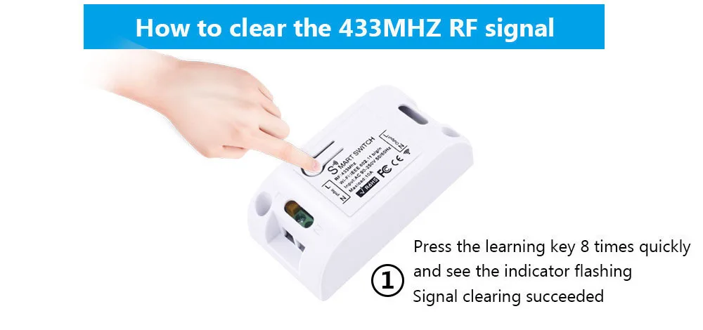 SMATRUL Tuya Smart Life APP WiFi кнопочный переключатель светильник RF 433 МГц настенный DIY релейный таймер модуль Google Home Amazon Alexa 110 220 В