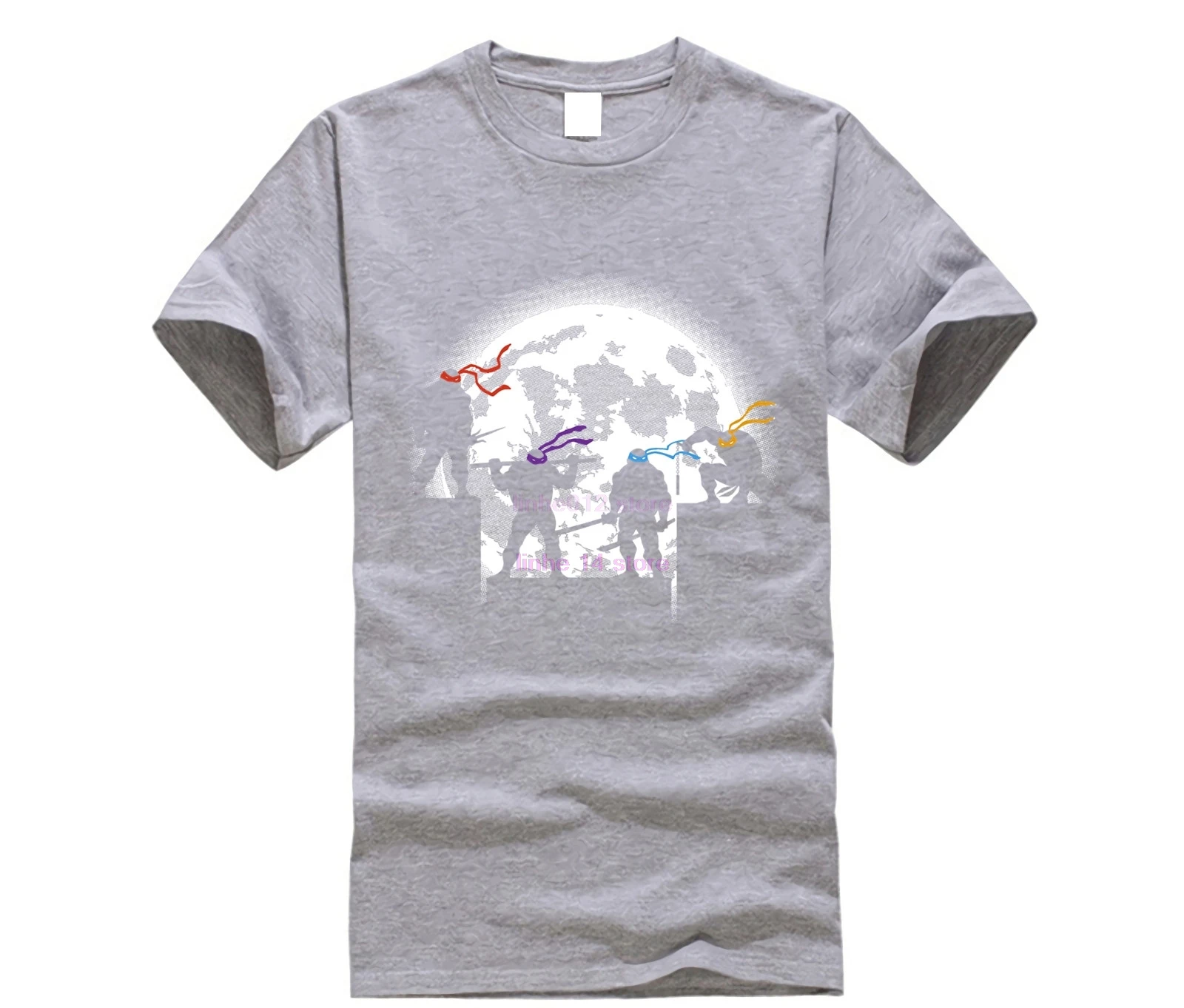 Мужская футболка с коротким рукавом в стиле хип-хоп принтом Черепашки-ниндзя |