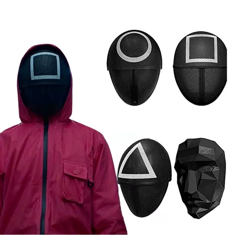 

Маска из игры «кальмар», Маскировка для ролевых игр, украшение для корейской вечеринки