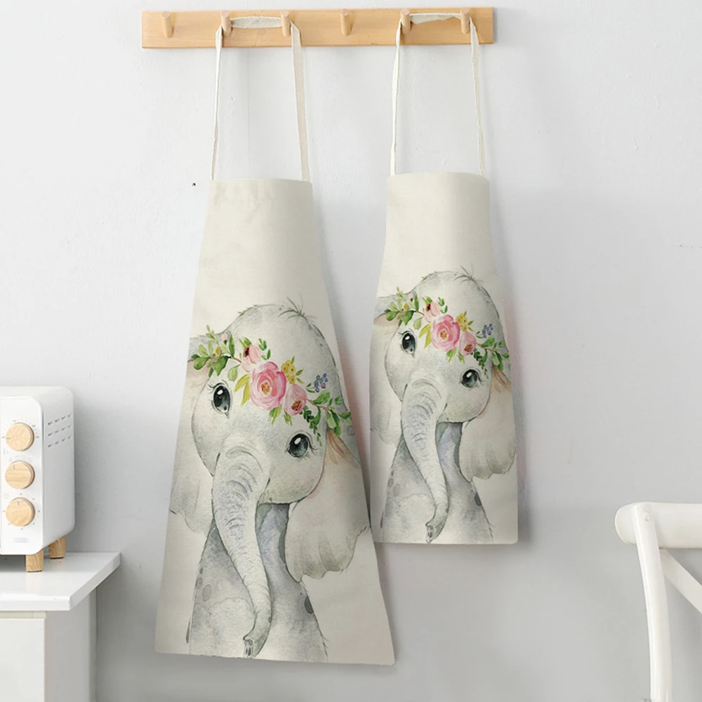 FYMX милый детский фартук со слоном мультяшным животным Кухонные фартуки для детей