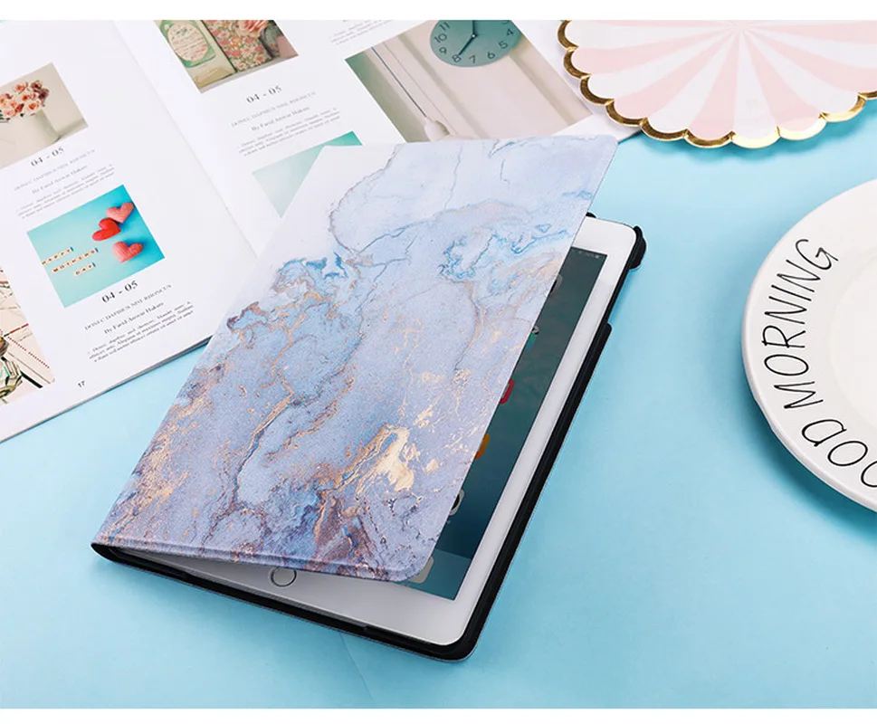 Магнитный флип чехол с мраморным рисунком для iPad 4 A1458 A1459 A1460 мягкий силиконовый