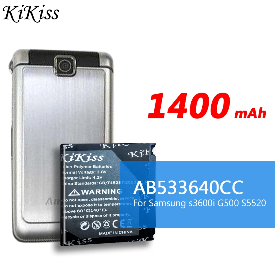 Большой аккумулятор 1400 мАч для Samsung S3600C S6888 S3710 S3930C S3601 S3601C S5520 S569 AB533640CC AB533640CU трек