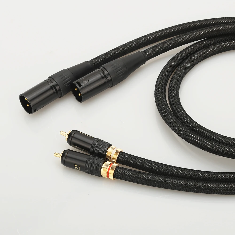 Пара Audiocrast подпись с серебряным покрытием interconnet кабель WBT 0144 RCA штекер для XLR