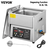 vevor 3l 6l 10l ultrasonic cleaner w degassing function portable washing machine ultrasound bath diswasher sonic home appliance