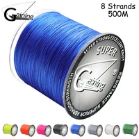 500m 8 strands super 8 colors pe braided fishing line strong strength fish line 10lb 220lb for carp fishing
