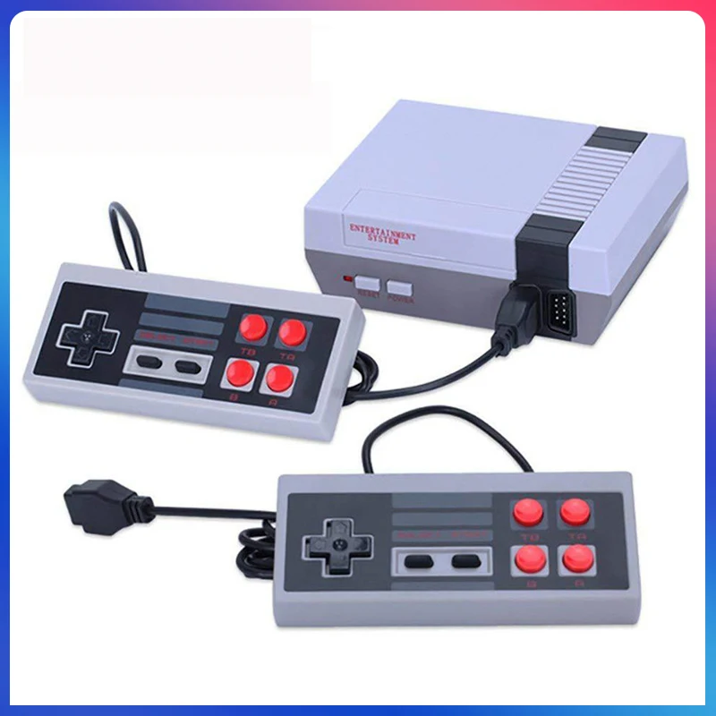 

Retro Video Game Console Built-in 620 Games Classic 8bit Family TV Game Console AV Output with Dual Controllers for Child Gifts