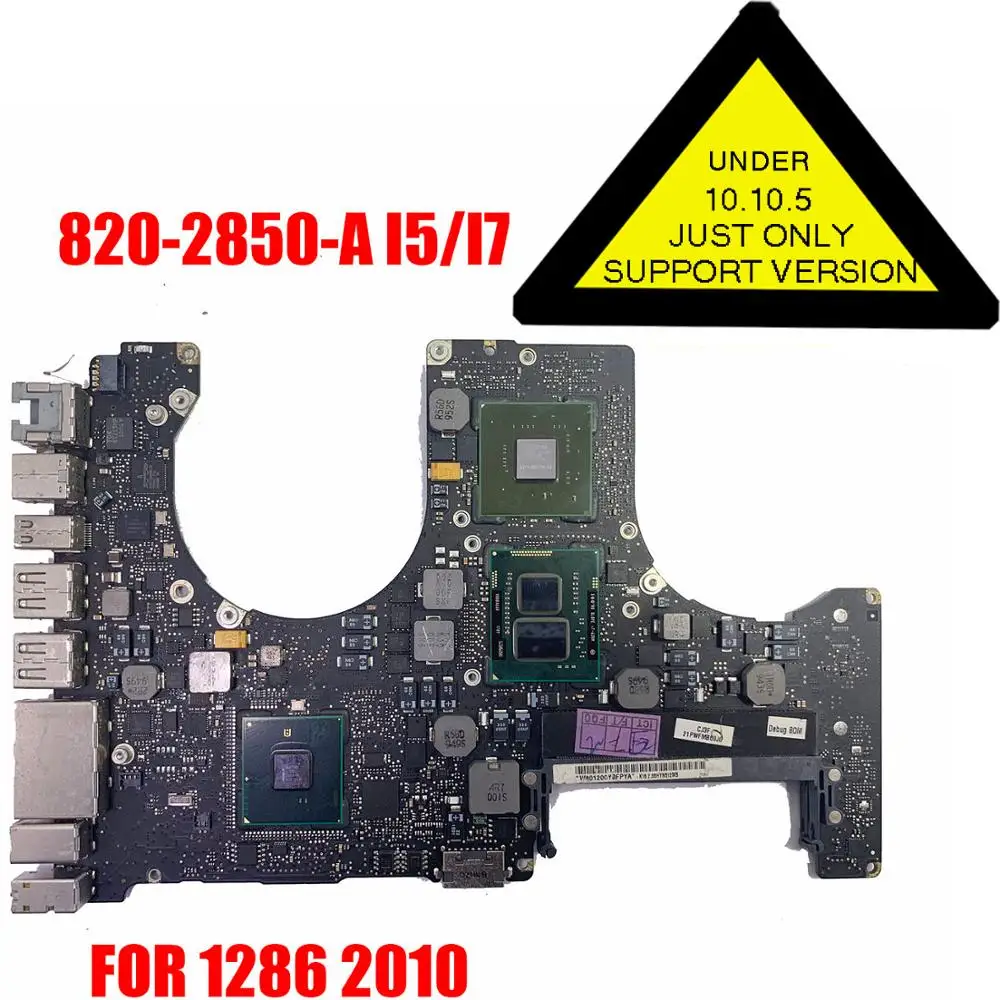 Материнская плата A1286 для Macbook Pro 15 &quotA1286 2010 материнская ноутбука 820 2850 A i5/i7