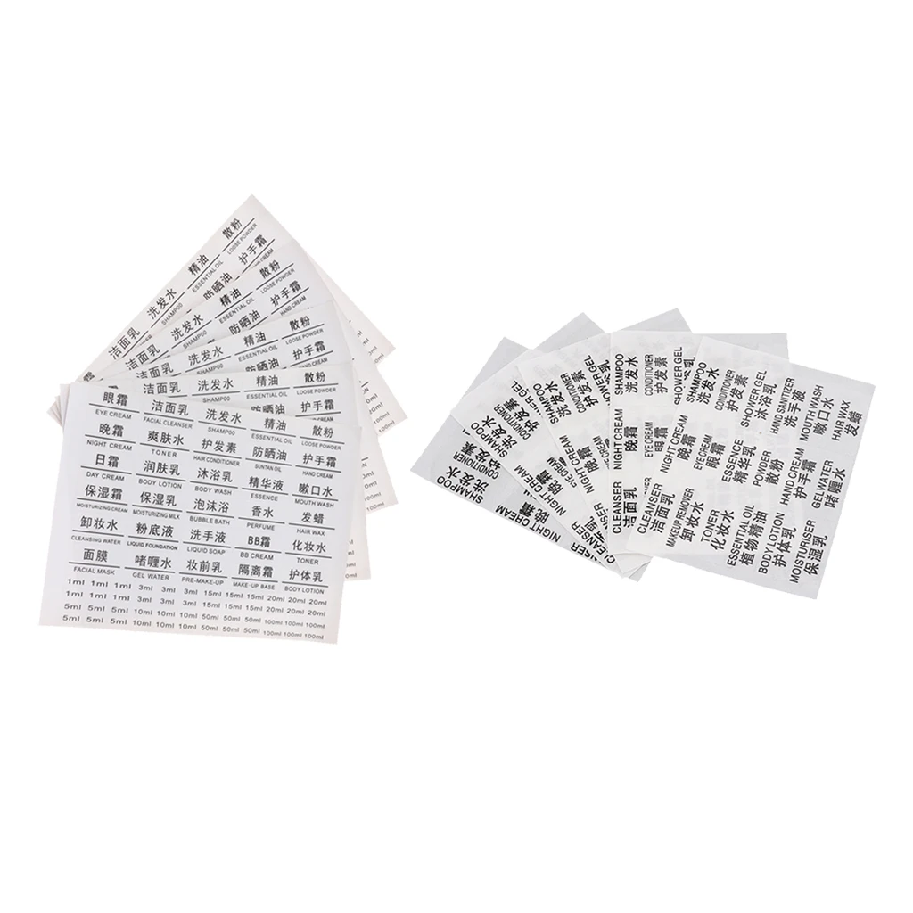 

5x Assorted Shape Cleanser Sticker Labels for Essential Oil Bottle Food Jar