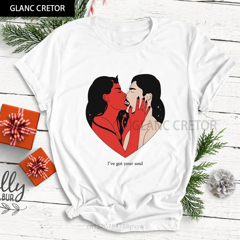 

Harajuku Ulzzang fashion T-shirt graphics cute cartoon THE ANGELS PROTECT ME THE DEMONS RESPECT ME print T-shirt chic T-shirt