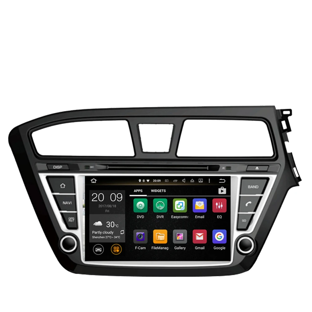 Автомобильный мультимедийный DVD-плеер 8 дюймов Android 10 0 GPS-навигация для Hyundai I20