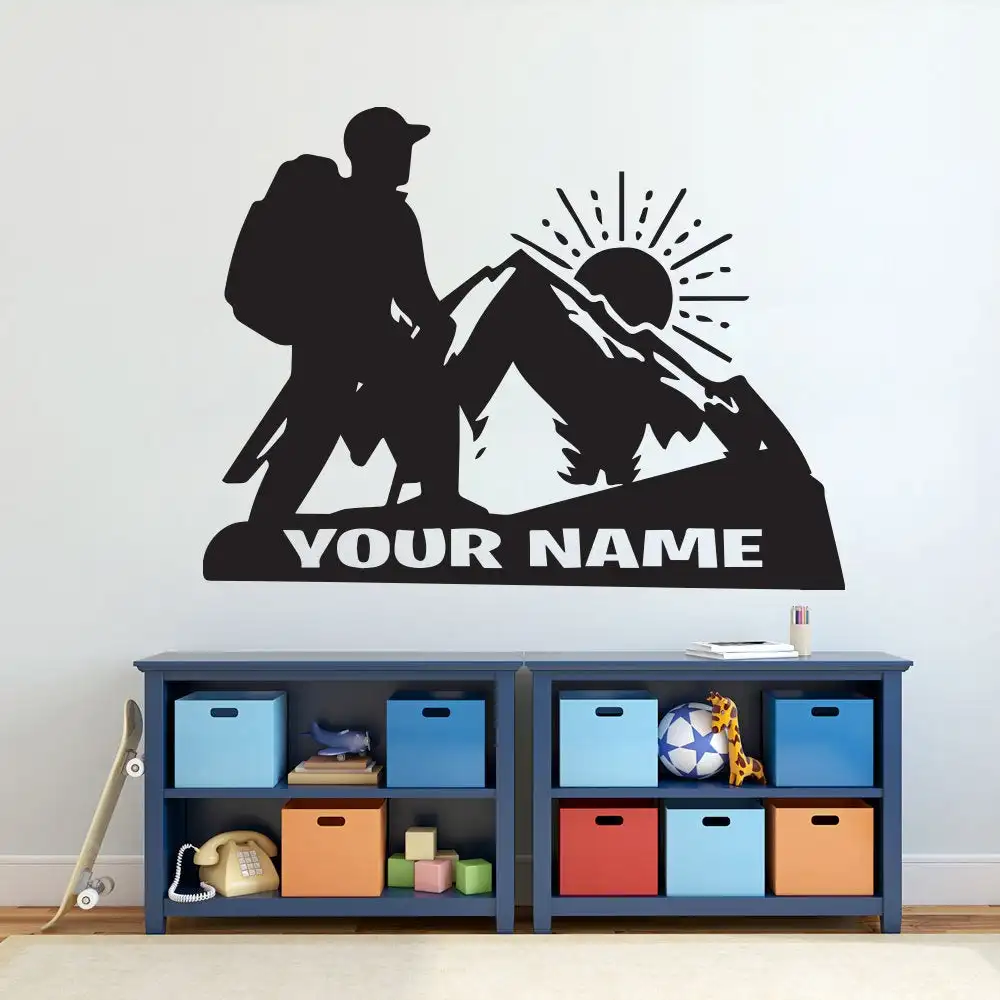 Альпинистский логотип домашний декор Спортивная Наклейка на стену Пешие