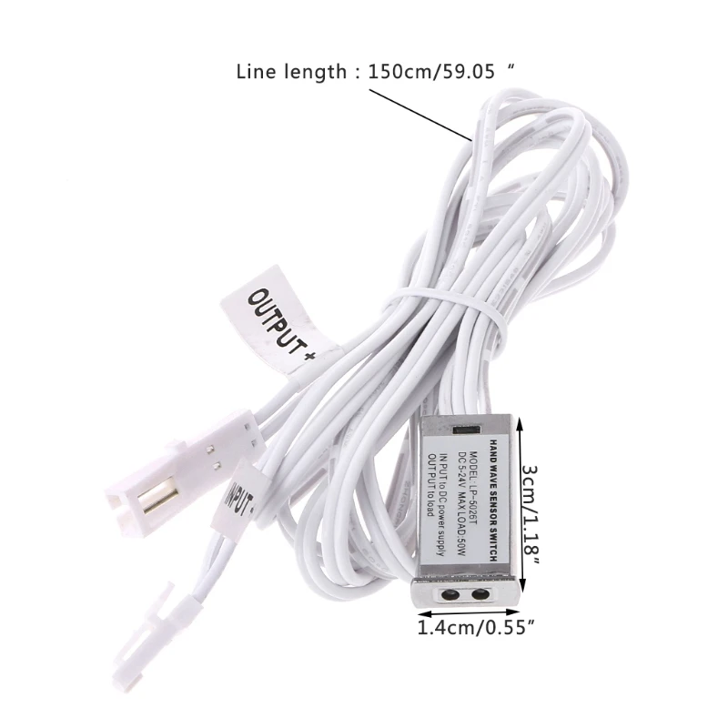 

DC 12V/24V IR Hand Wave Sensor Switch 5A Hand Sweep Switch 10cm Sense Distance G88B