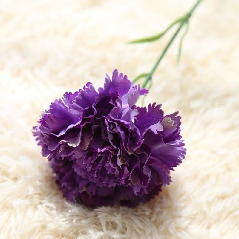 

New Artificial Flower Single Head Carnation Home Decoration Flower Mother's Day Artificial Wedding Holiday Layout Scene Fake