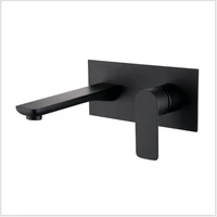 dark mounted basin faucet black into the wall basin faucet