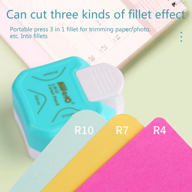 

2021 New R4 R7 R10 3 in 1 Corner Rounder Paper Punches Border Round Corner Cutter Card Scrapbooking for DIY Handmade Crafts