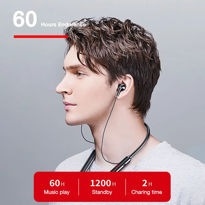 Наушники EARDECO Беспроводные с поддержкой Bluetooth и ЖК-дисплесветодиодный 60 часов