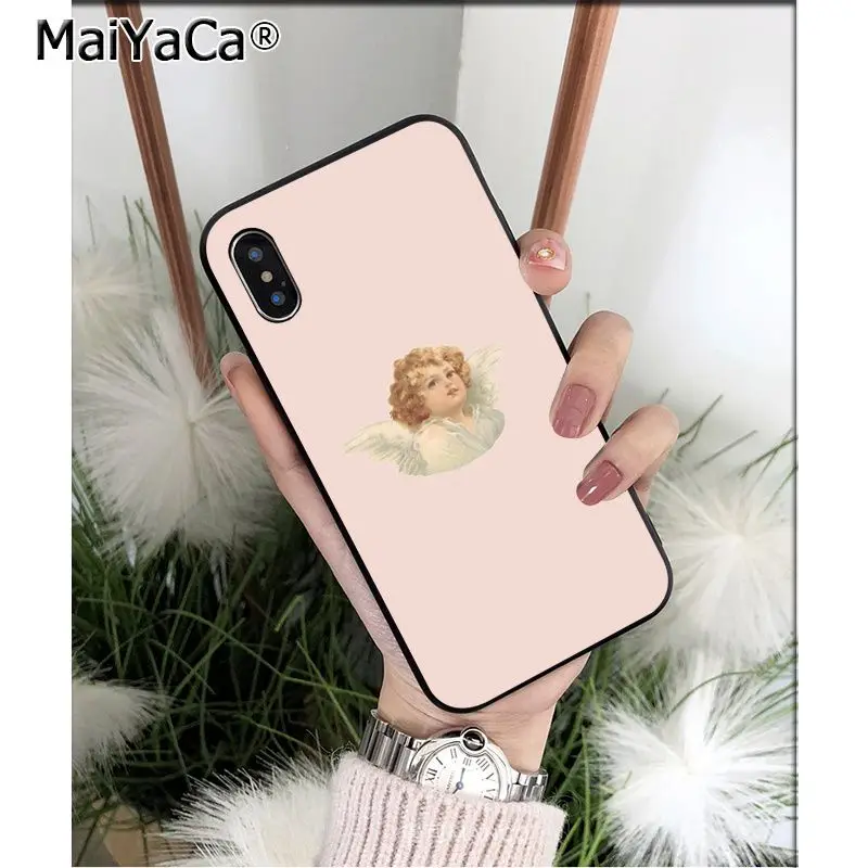 Мягкий высококачественный чехол MaiYaCa Renaissance angels Cupid из ТПУ для телефона Apple iPhone 8 7 6 6S Plus X XS MAX 5 5S SE XR - Цвет: A7