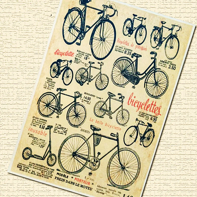 Бесплатная доставка Ретро Классический старый велосипед ВИНТАЖНЫЙ ПЛАКАТ HD