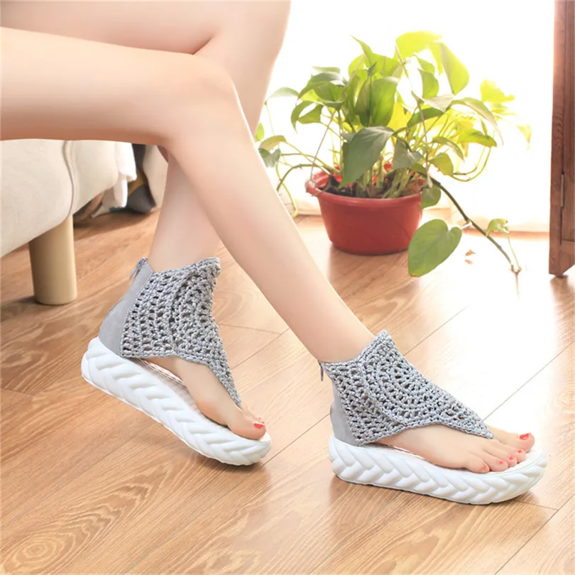 LIN KING/женские босоножки на молнии наивысшего качества Модные летние туфли