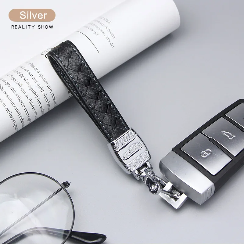 Кожаный тканый автомобильный брелок креативный подарок для Skoda Volvo Jeep Alfo Romeo Nissan