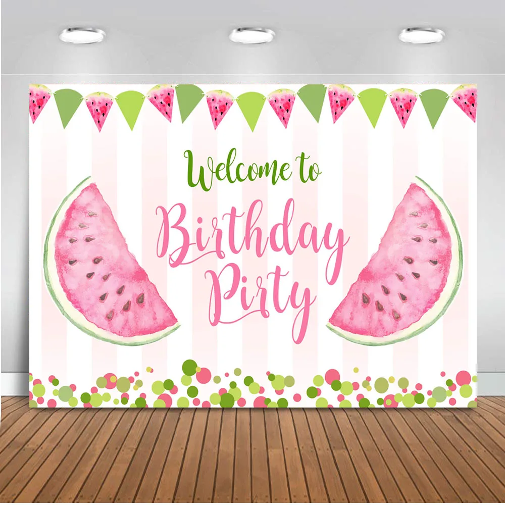 Вечерние фоны с арбузом для фотосъемки новорожденных детей Декорации виниловая