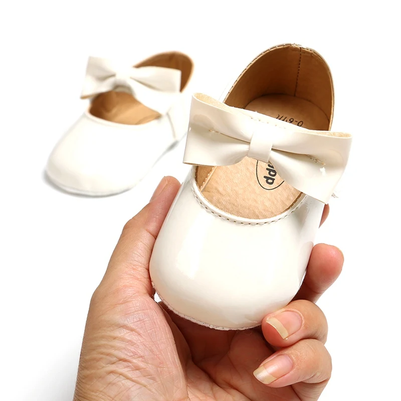 

Baby Girl shoes lovely Bowknot Leather Shoes Anti-Slip Sneakers Soft Sole toddler shoes 0-18 month drop ships