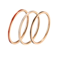 original s925 sterling silver 1mm very fine three color enamel rose gold ring 2021 woman fashion diy jewelry gifts free shipping