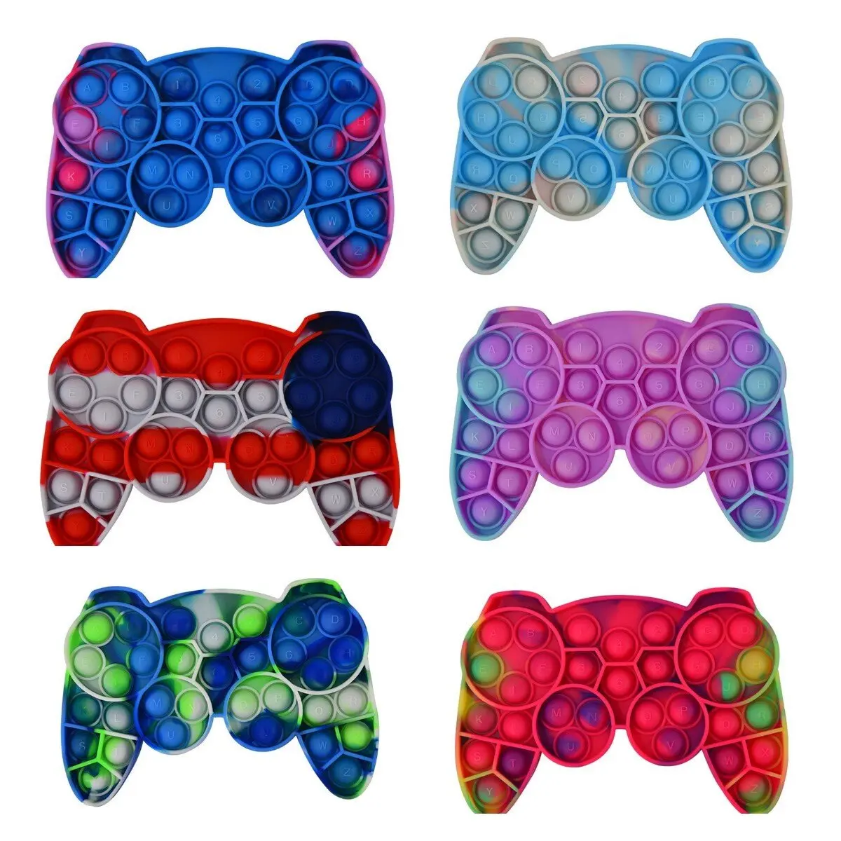 

Game Controller Shape Push Up Bubble Kids Fidget Toy Adult Gamepad Antistress Hand Push Bubbles Sensory Toys 2021 New