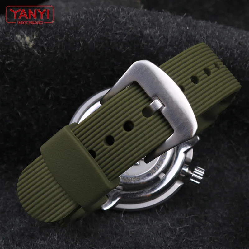 Rubber Watchband 22mm for Seiko PROSPEX Silicone Strap Diving Waterproof Sport Men Replacement Bracelet Band Watch Accessories