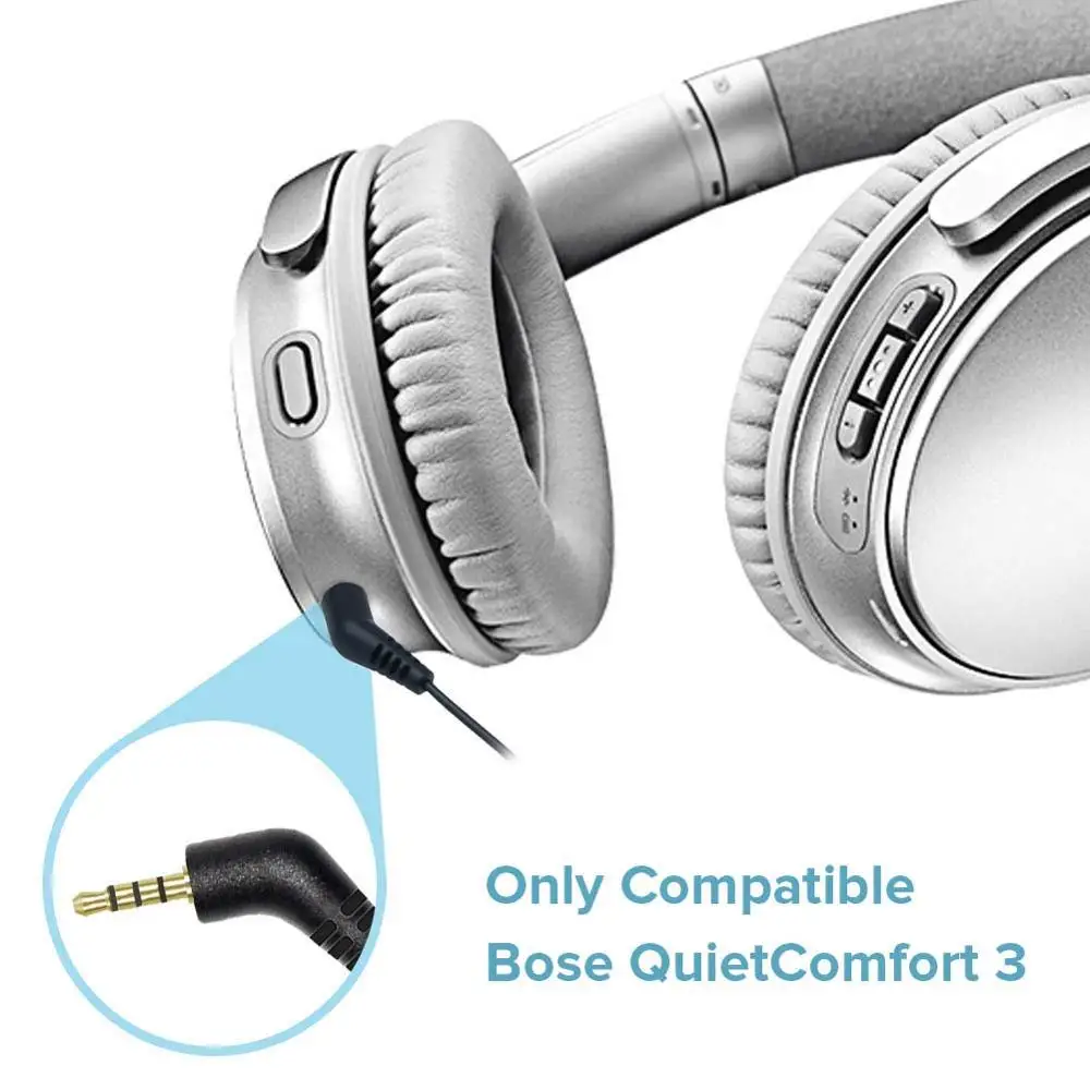 Сменный стерео аудио музыкальный кабель удлинитель для наушников Bose QuietComfort 3 QC3 с