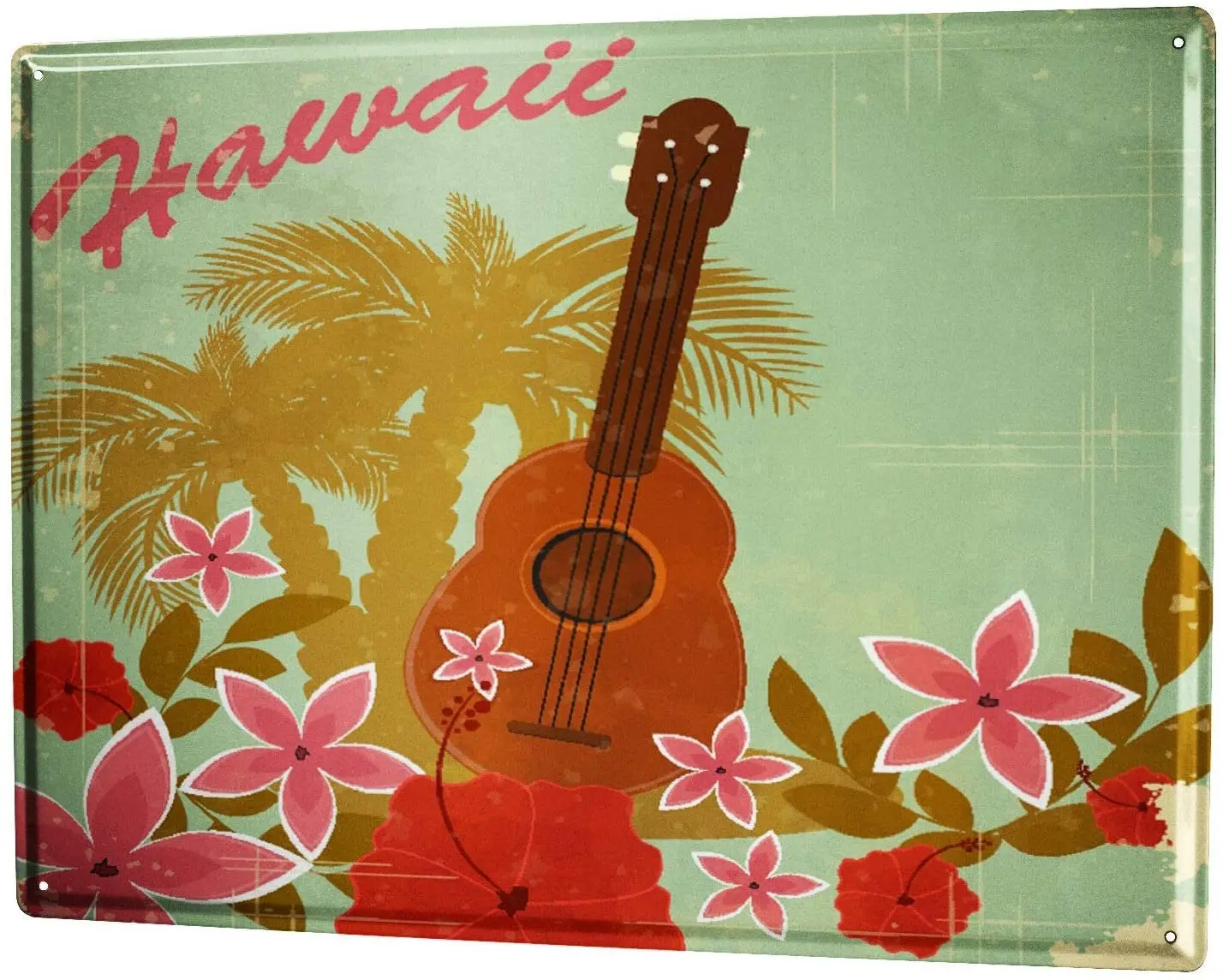 Жестяной знак (Гавайский воздушный шар) 12x8 дюймов украшение для бара дома кафе