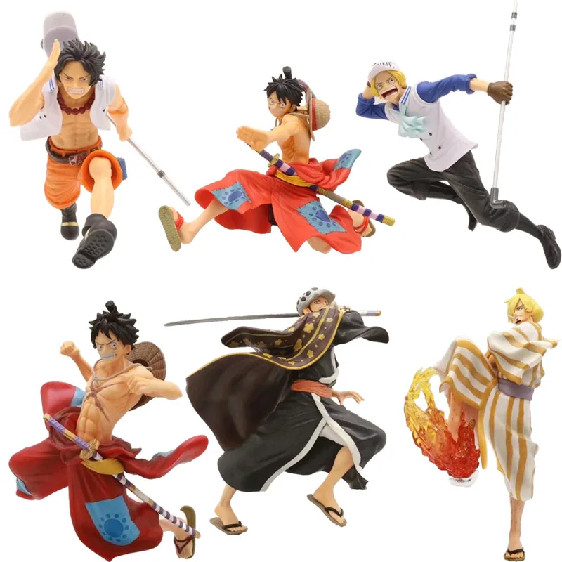 

Japan Anime One Piece Trafalgar Law Monkey D. Luffy Vinsmoke Sanji Action Figure PVC Collection Model Dolls Toys for Boys Gifts